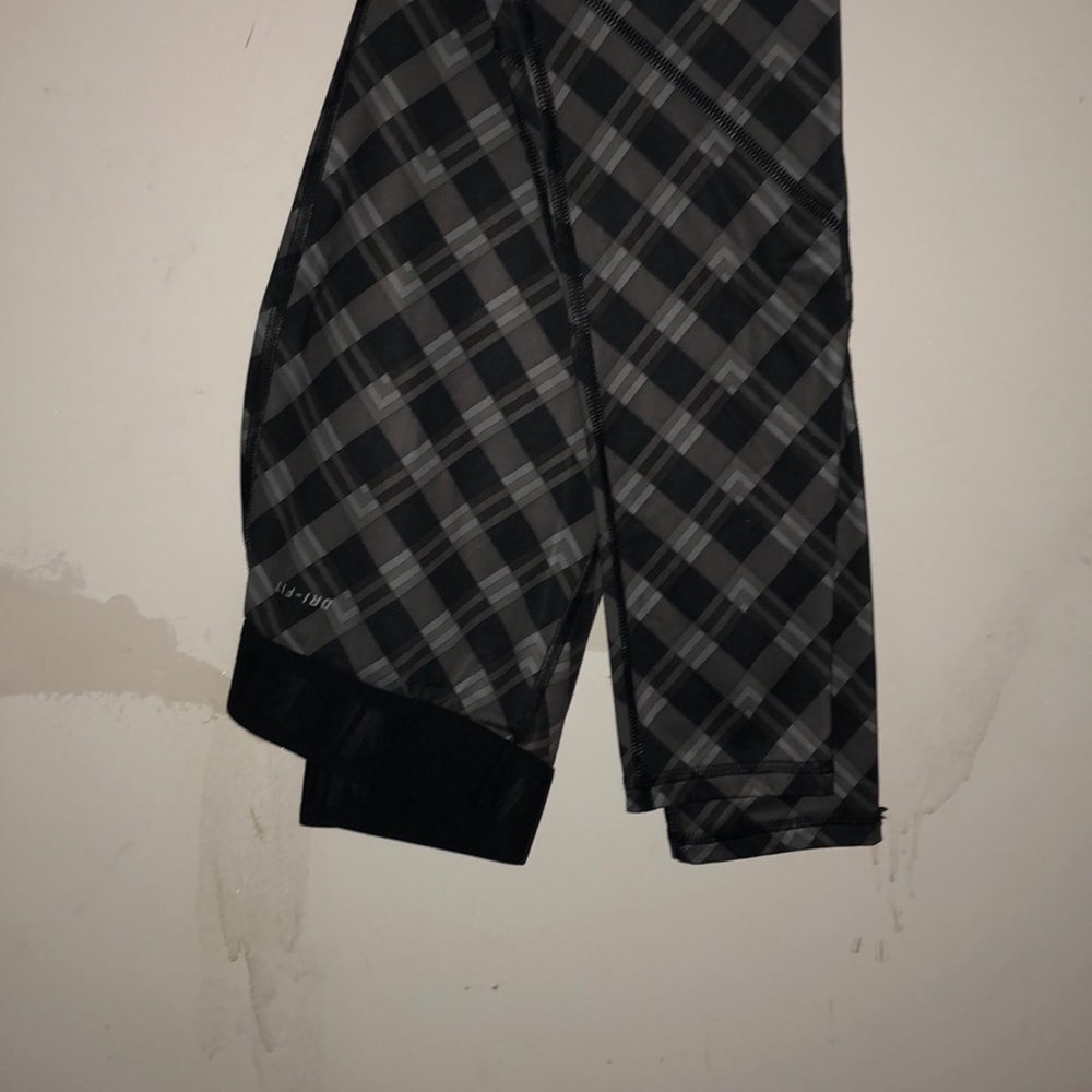 A pair of striped leggings